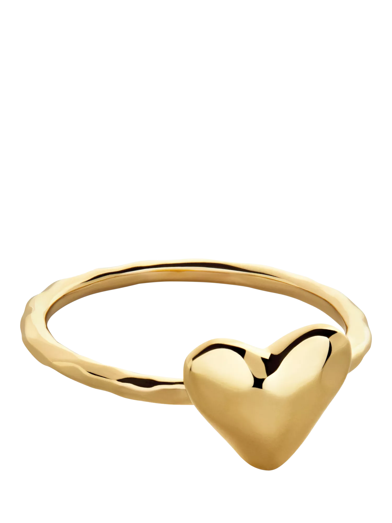 Monica Vinader heart stacking ring 18ct gold plated vermeil (British brand)