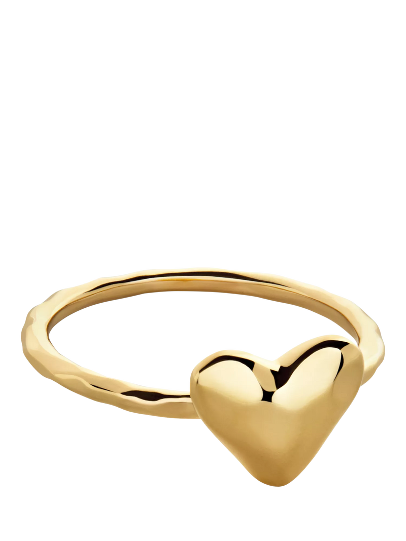 Monica Vinader heart stacking ring 18ct gold plated vermeil (British brand)