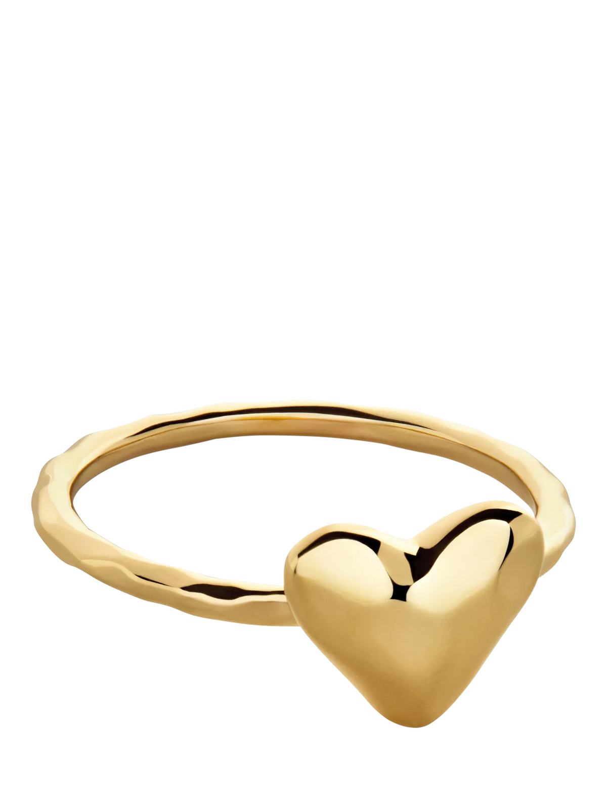 Monica Vinader heart stacking ring 18ct gold plated vermeil (British brand)