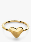 Monica Vinader heart stacking ring 18ct gold plated vermeil (British brand)