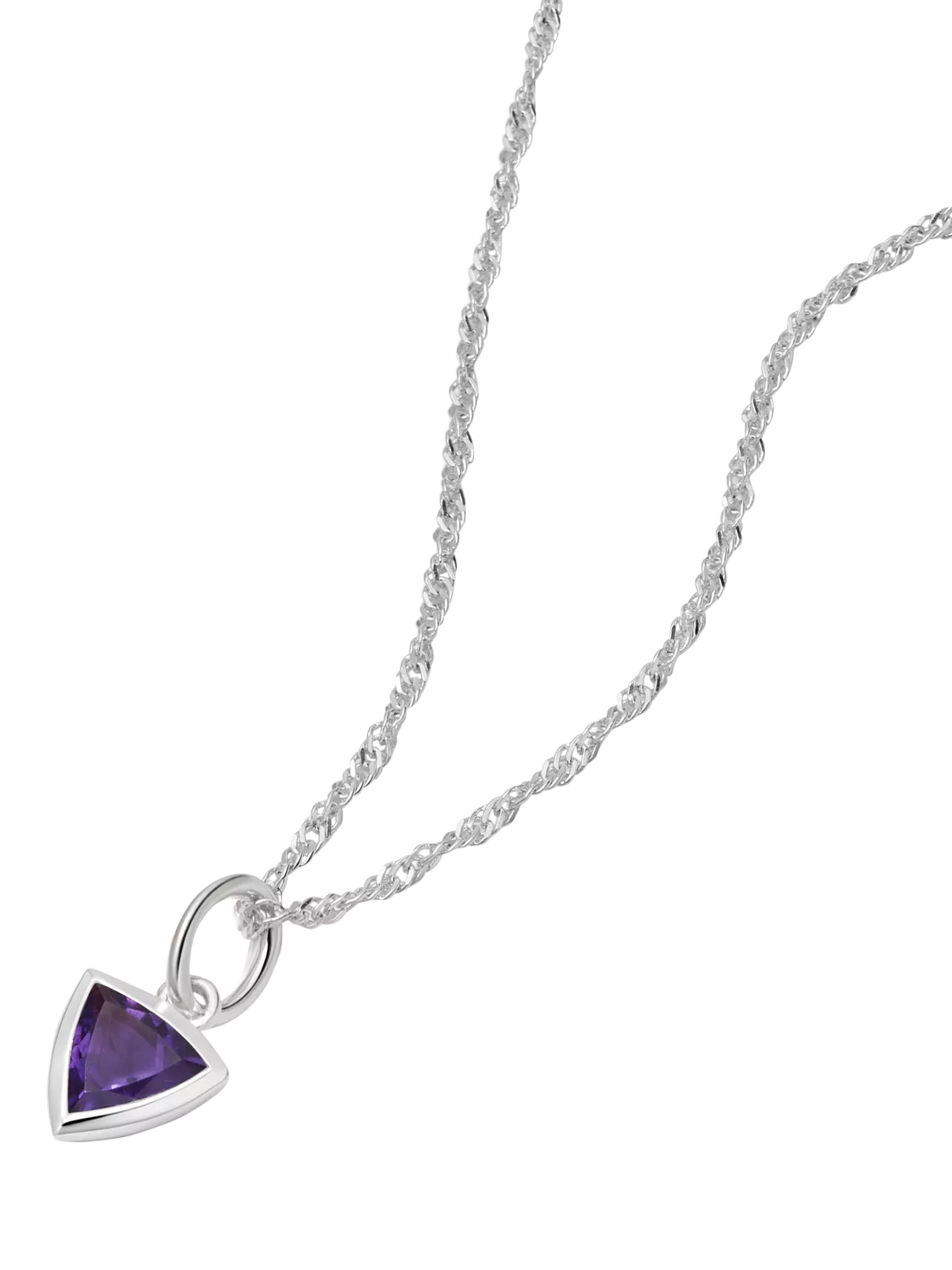 Daisy London Birthstone Pendant Necklace Silver