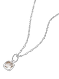 Daisy London Birthstone Pendant Necklace Silver