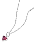 Daisy London Birthstone Pendant Necklace Silver