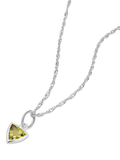Daisy London Birthstone Pendant Necklace Silver