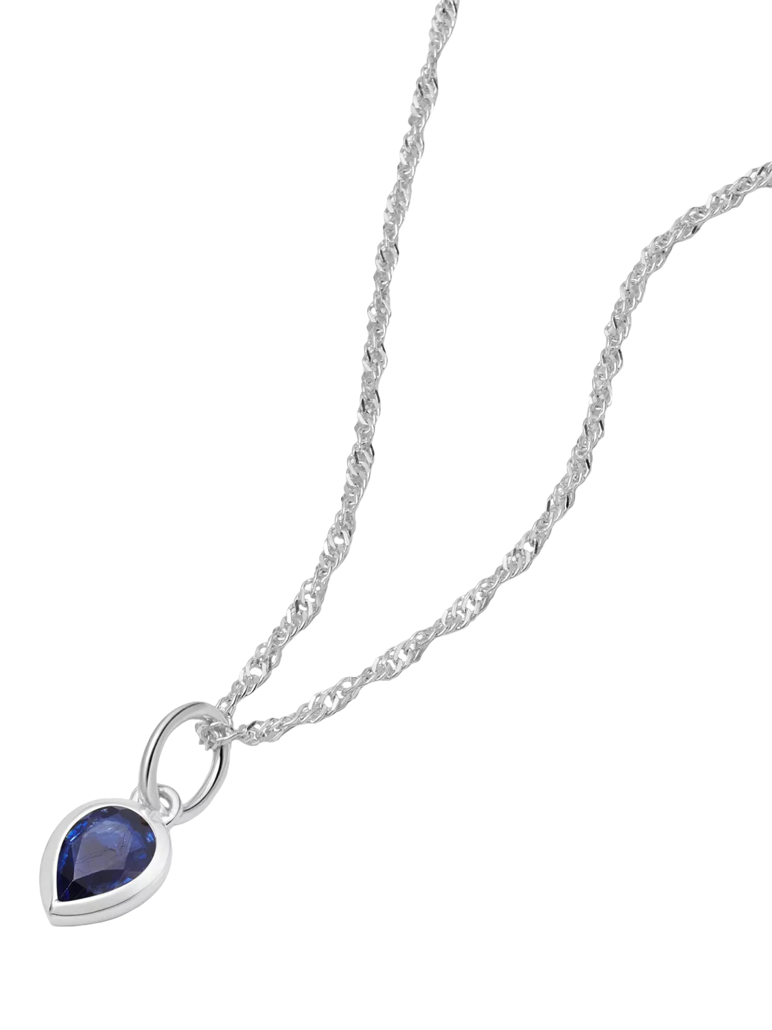 Daisy London Birthstone Pendant Necklace Silver