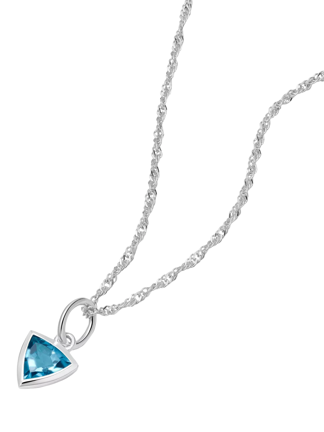 Daisy London Birthstone Pendant Necklace Silver