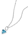 Daisy London Birthstone Pendant Necklace Silver