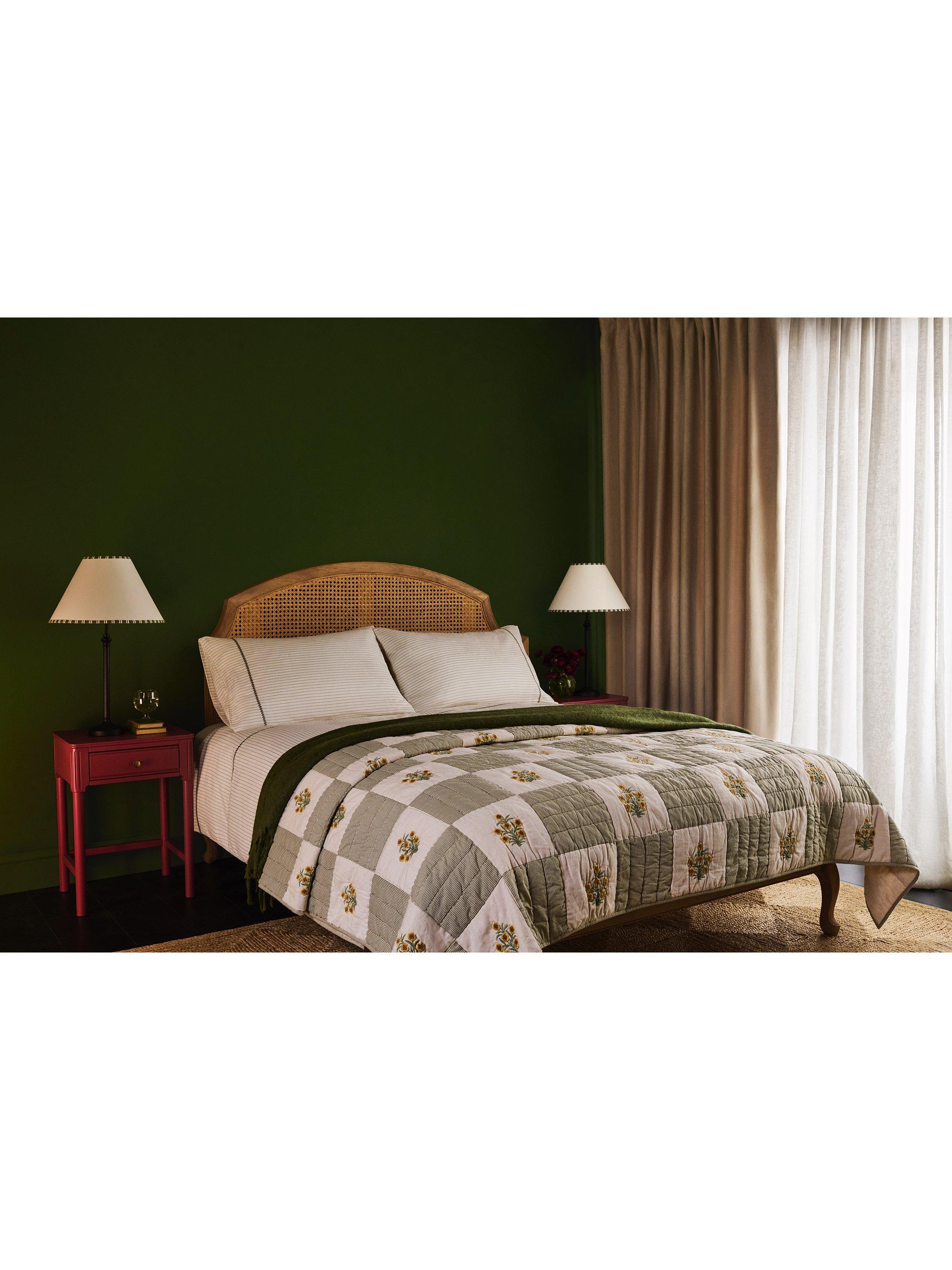 John Lewis floral embroidered quilt king size, UK version