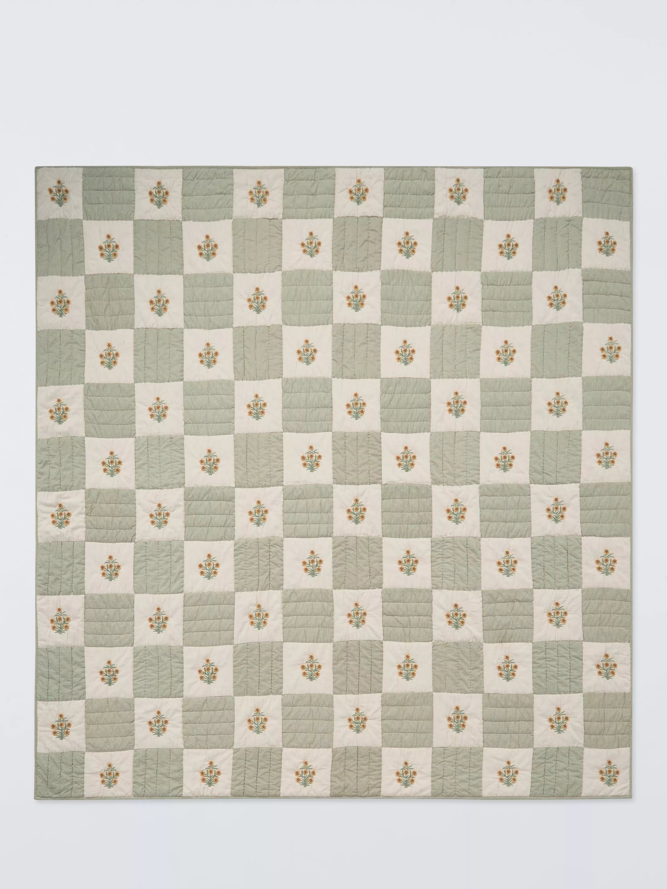 John Lewis floral embroidered quilt king size, UK version