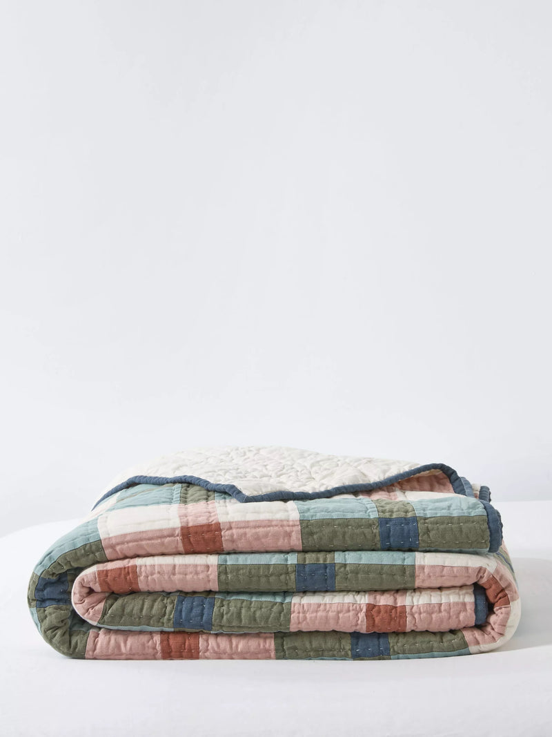 John Lewis patchwork check quilt king size - British product