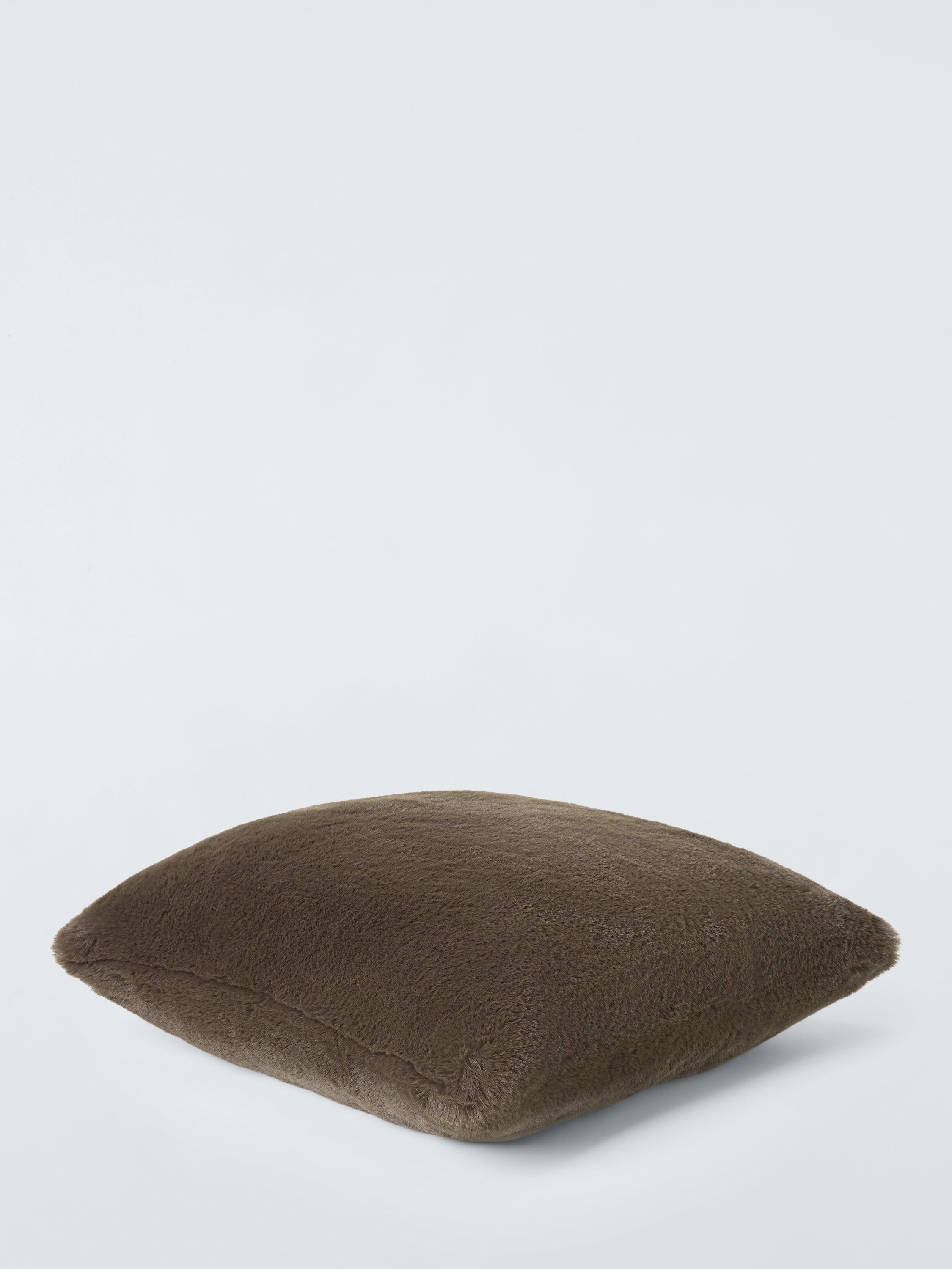 John Lewis faux fur plain cushion 45x45cm (British brand)