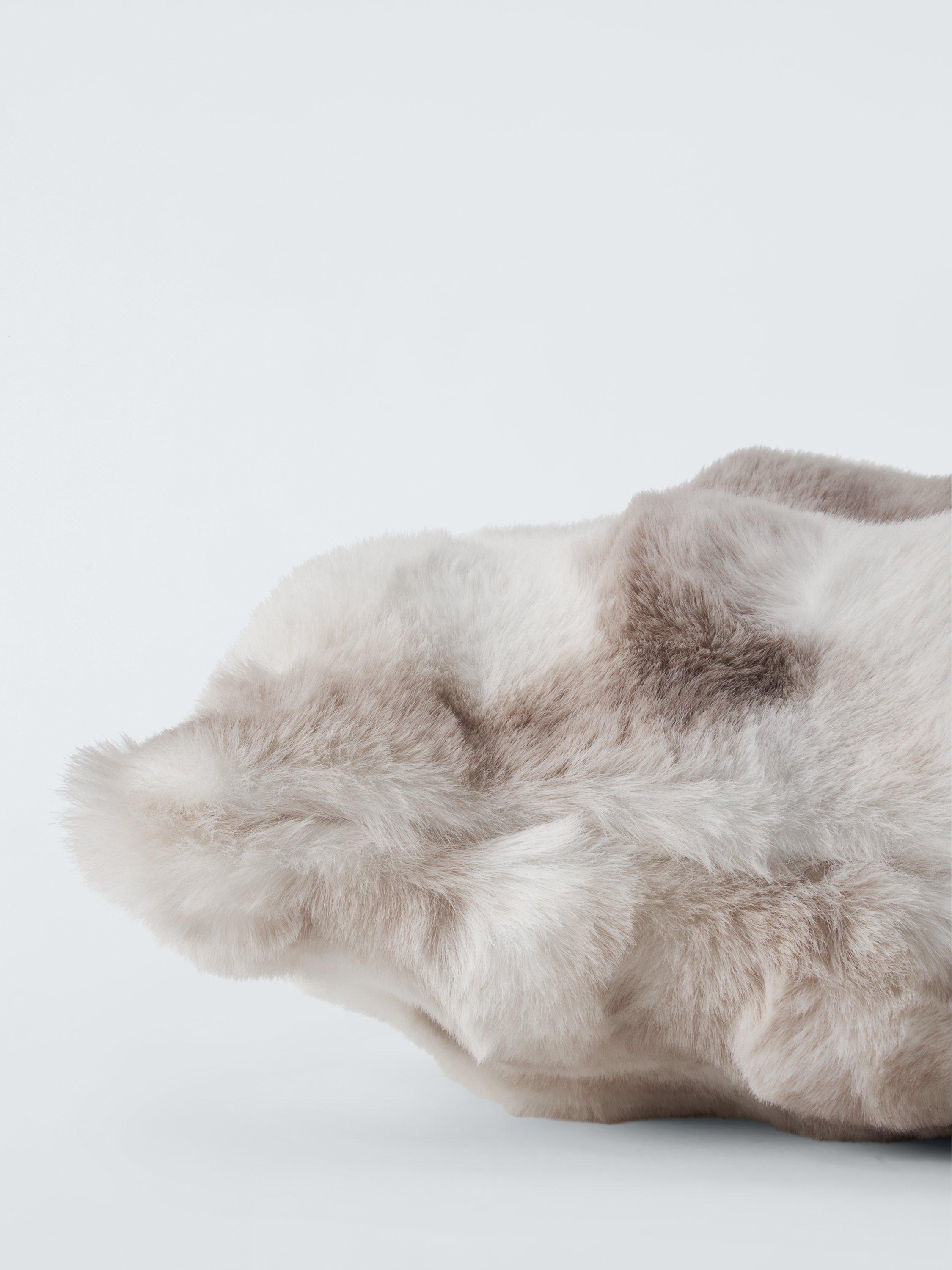John Lewis faux fur cushion white 45cm (British brand)