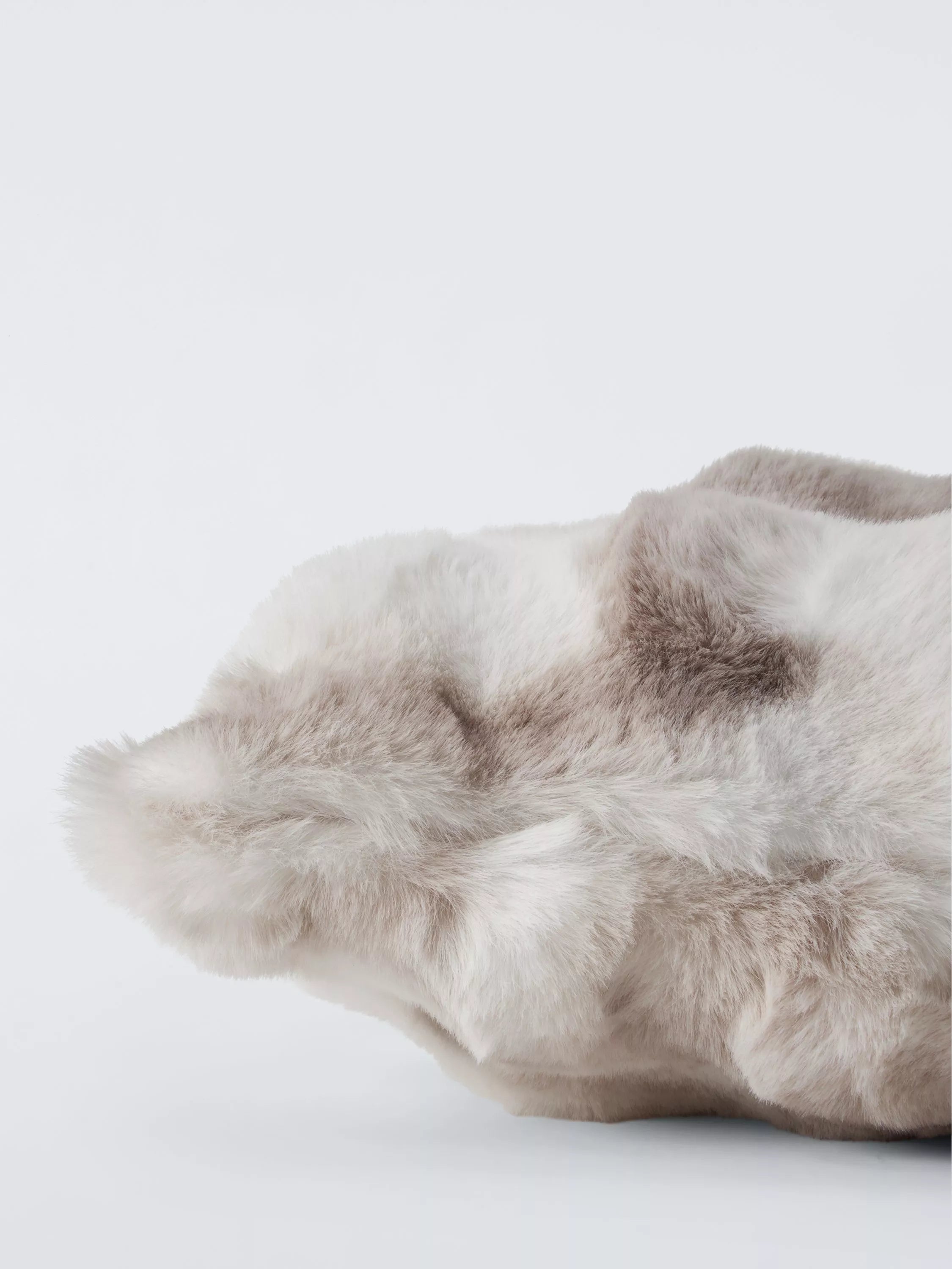 John Lewis faux fur cushion white 45cm (British brand)