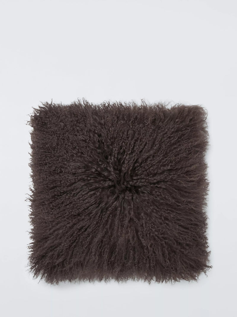 John Lewis Mongolian sheepskin cushion 38x38cm (British brand)