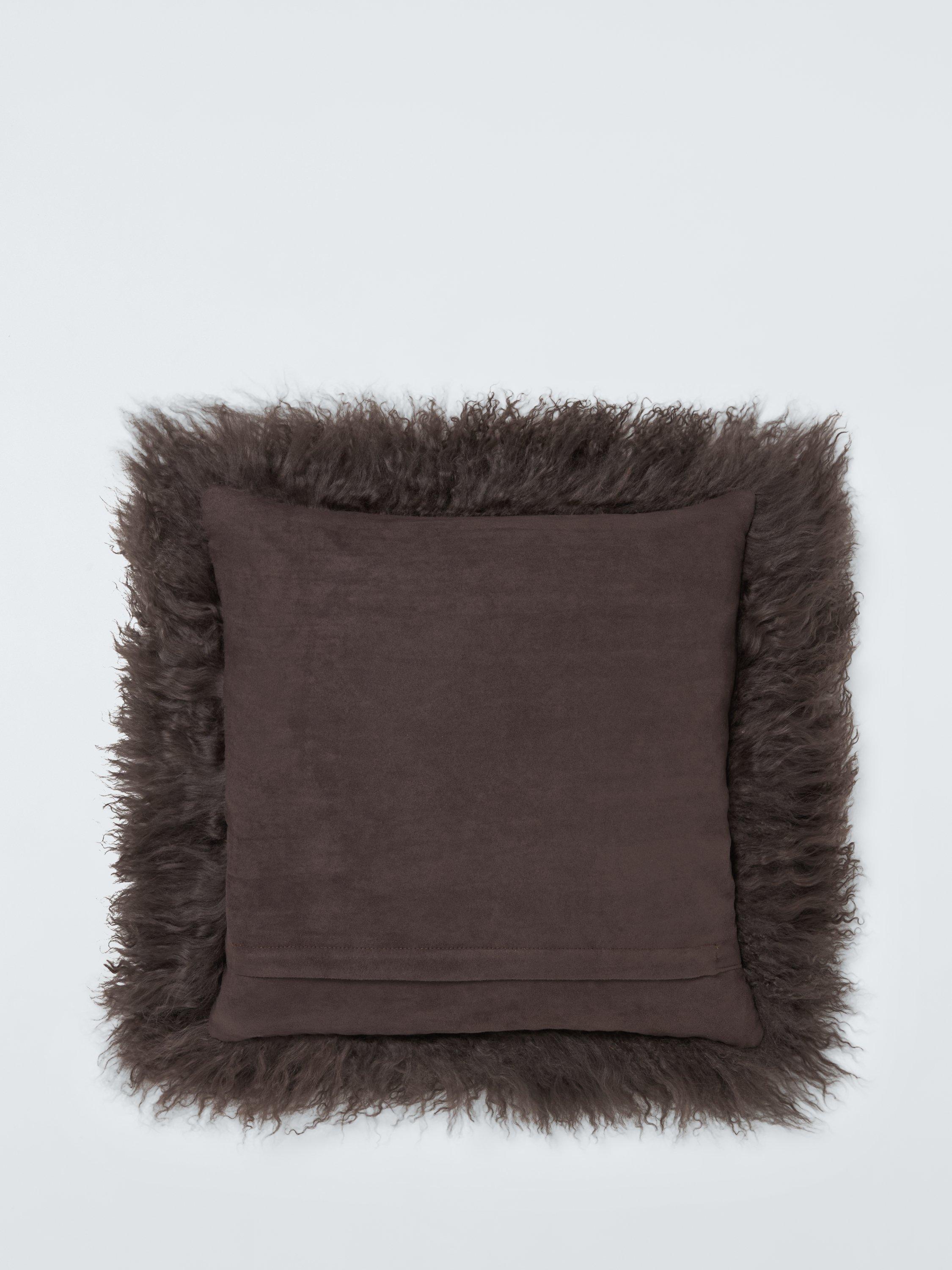 John Lewis Mongolian sheepskin cushion 38x38cm (British brand)