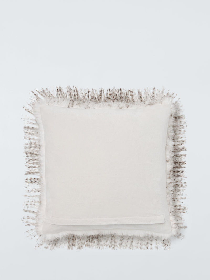 John Lewis faux fur cushion white 45x45cm, UK version