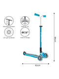 Globber Master Lights 3-wheel scooter, imported from the UK
