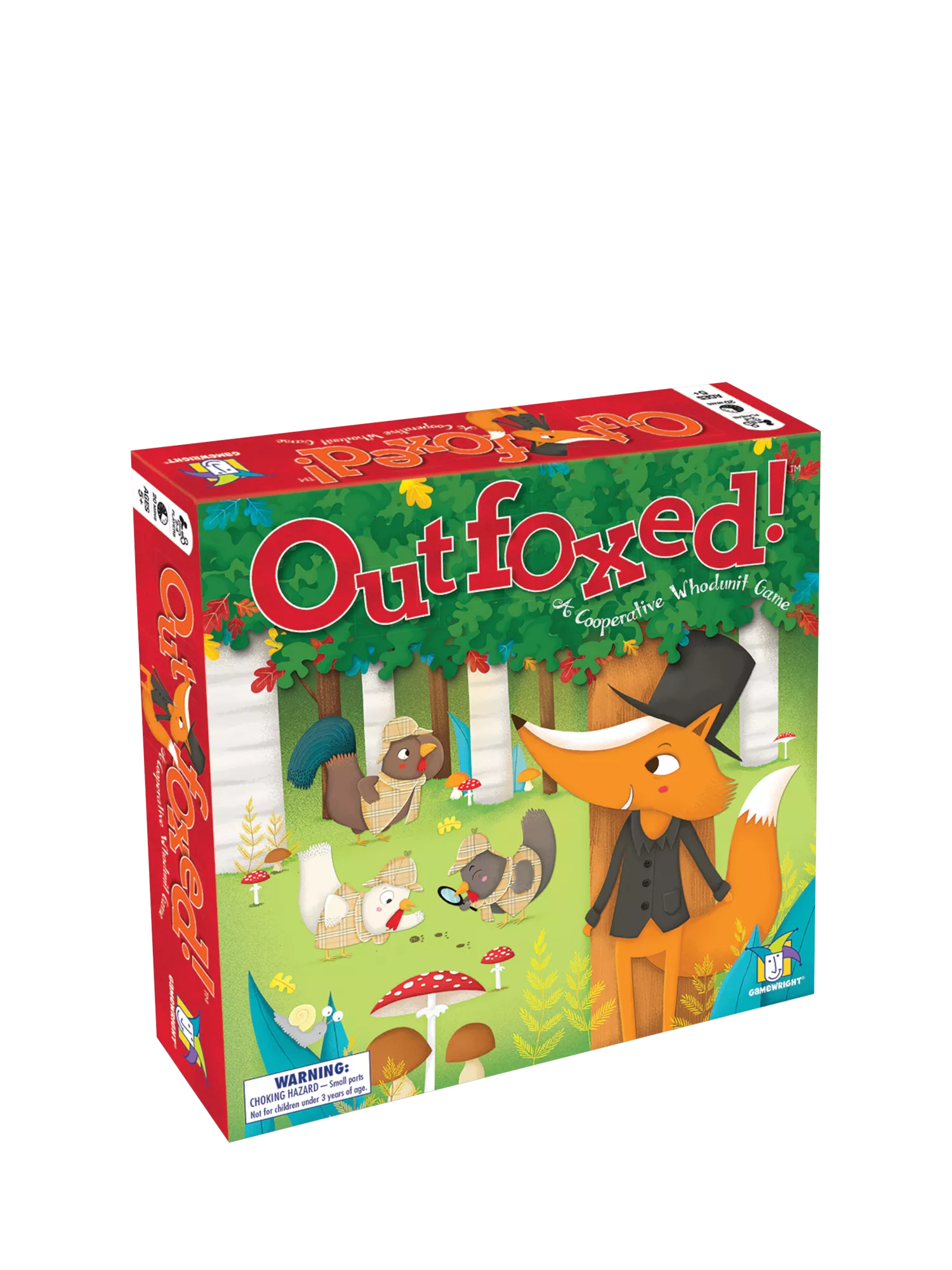Esdevium Outfoxed cooperative whodunit board game, imported from the UK