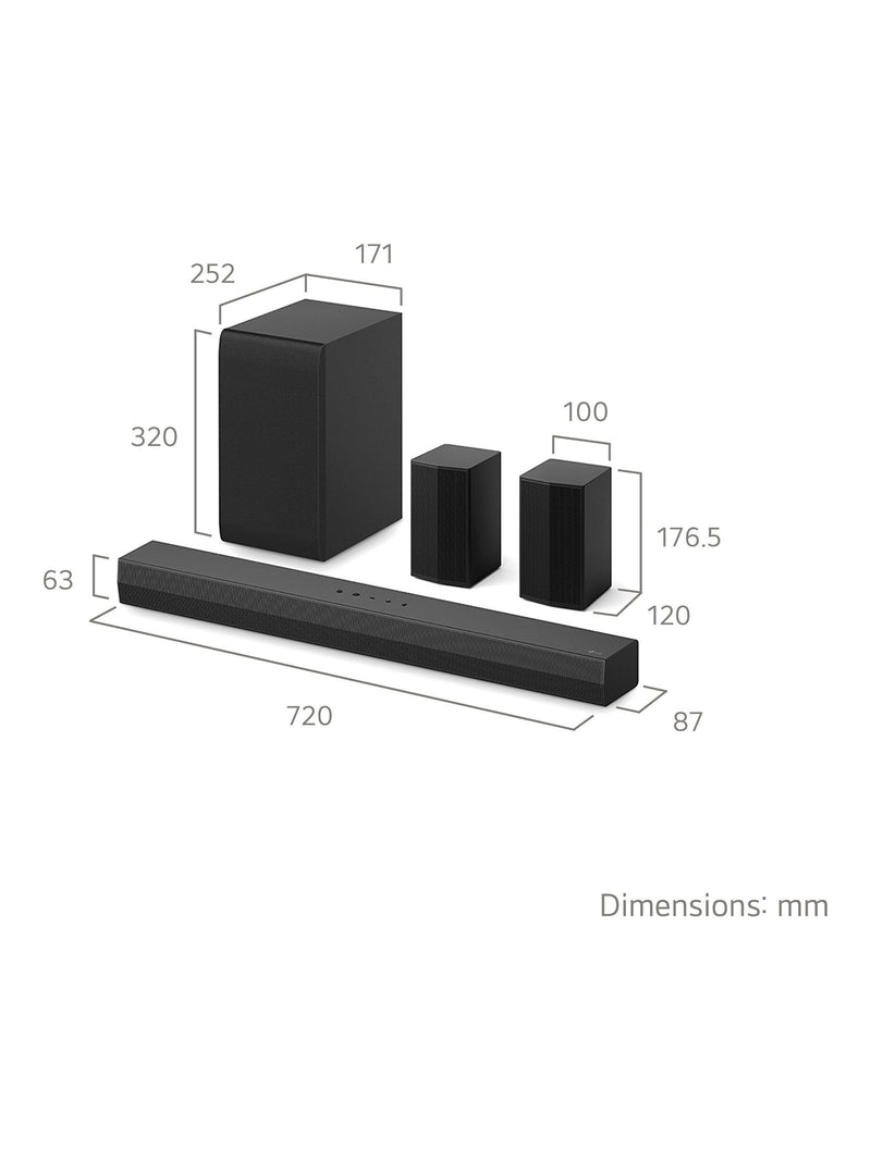 LG US40TR Bluetooth soundbar with subwoofer (British brand)