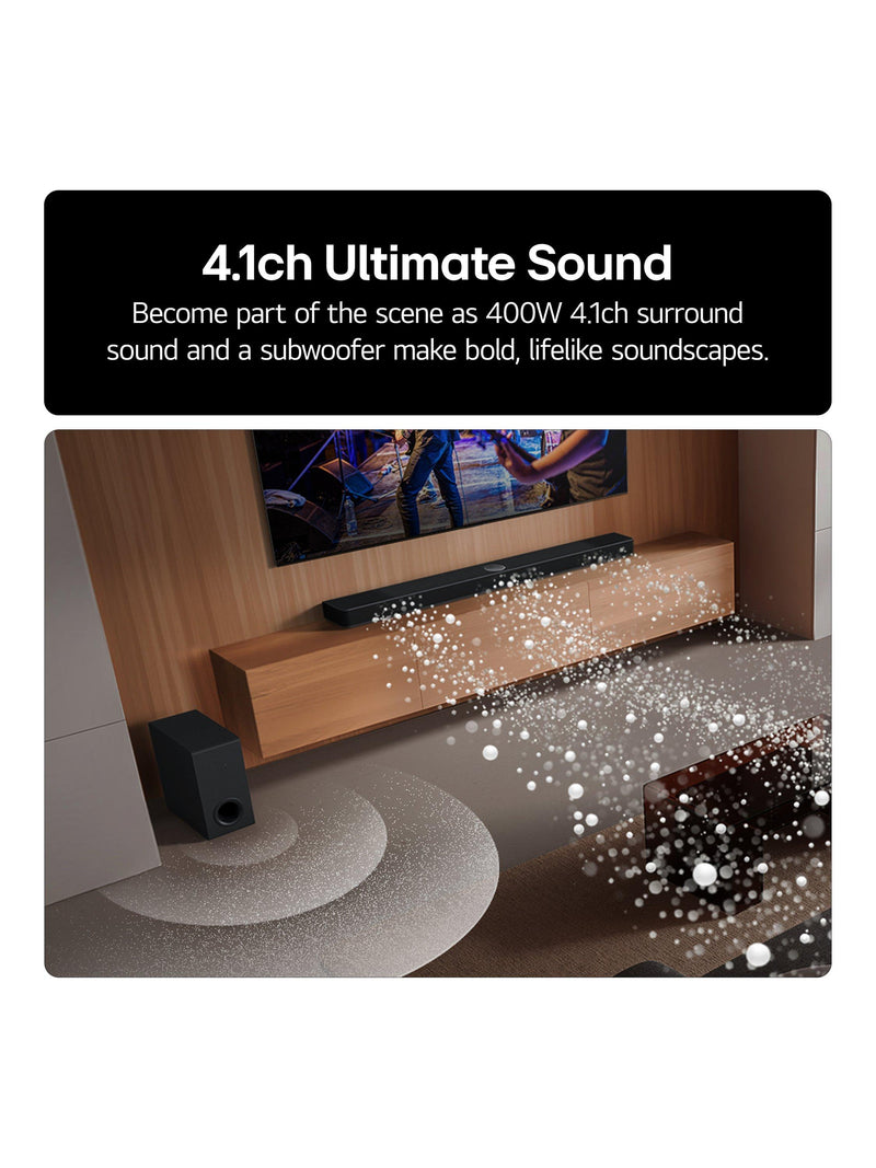 LG US40TR Bluetooth soundbar with subwoofer (British brand)