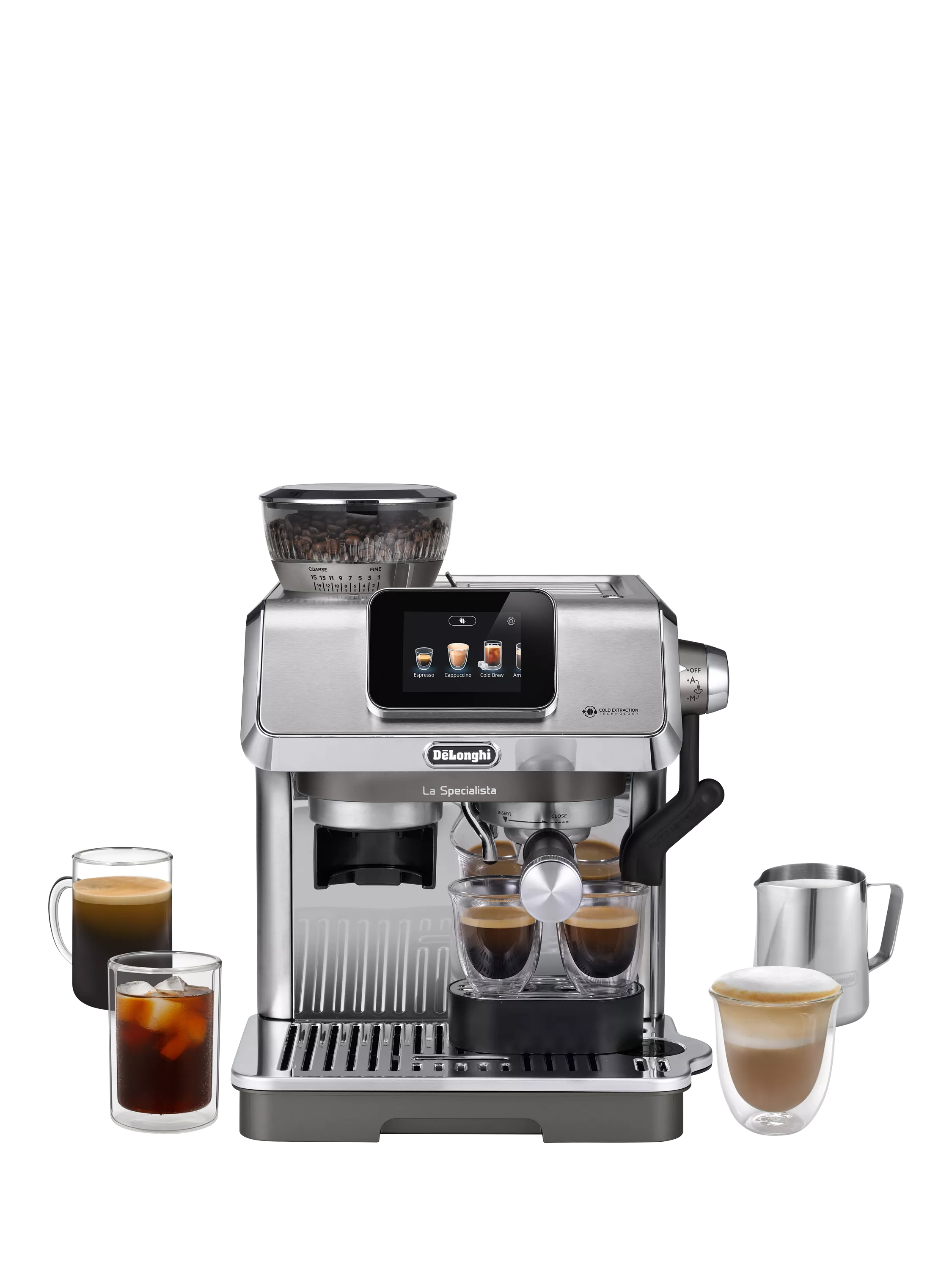 De'Longhi La Specialista EC9455.M Touch Bean to Cup Coffee Machine, Silver