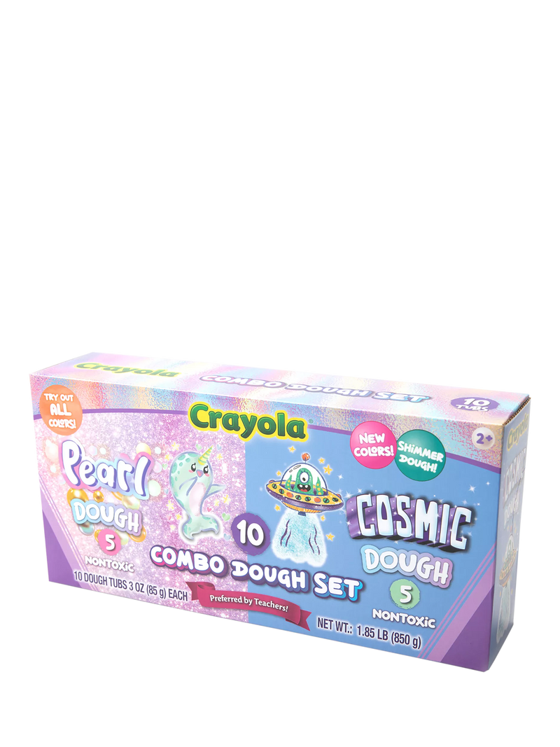 Crayola pearl and cosmic dough set 10 pack, imported from the UK