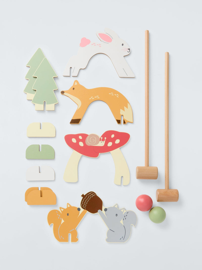 John Lewis wooden animal croquet set outdoor game, UK version