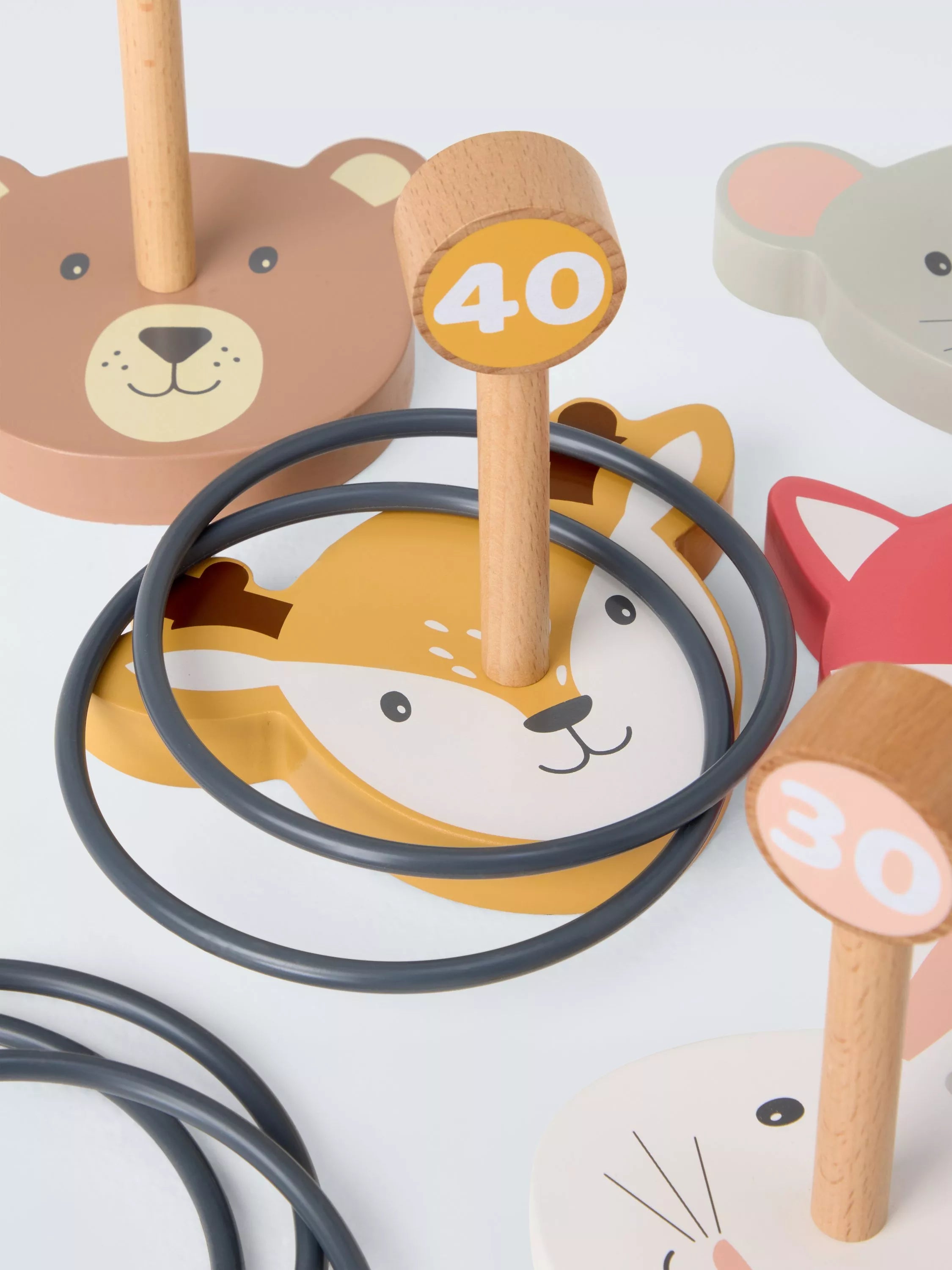 John Lewis wooden animal ring toss game, UK version