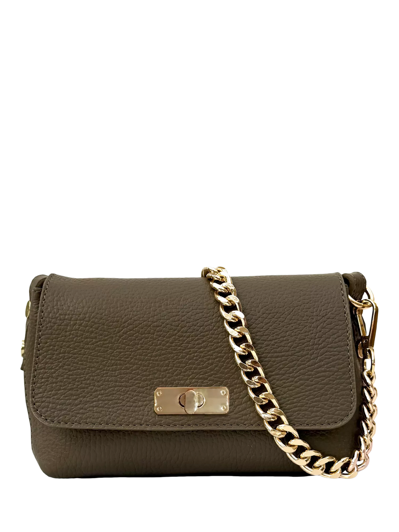 Apatchy London Maisie Mini Leather Crossbody Bag with Slim Flat Crossbody Strap