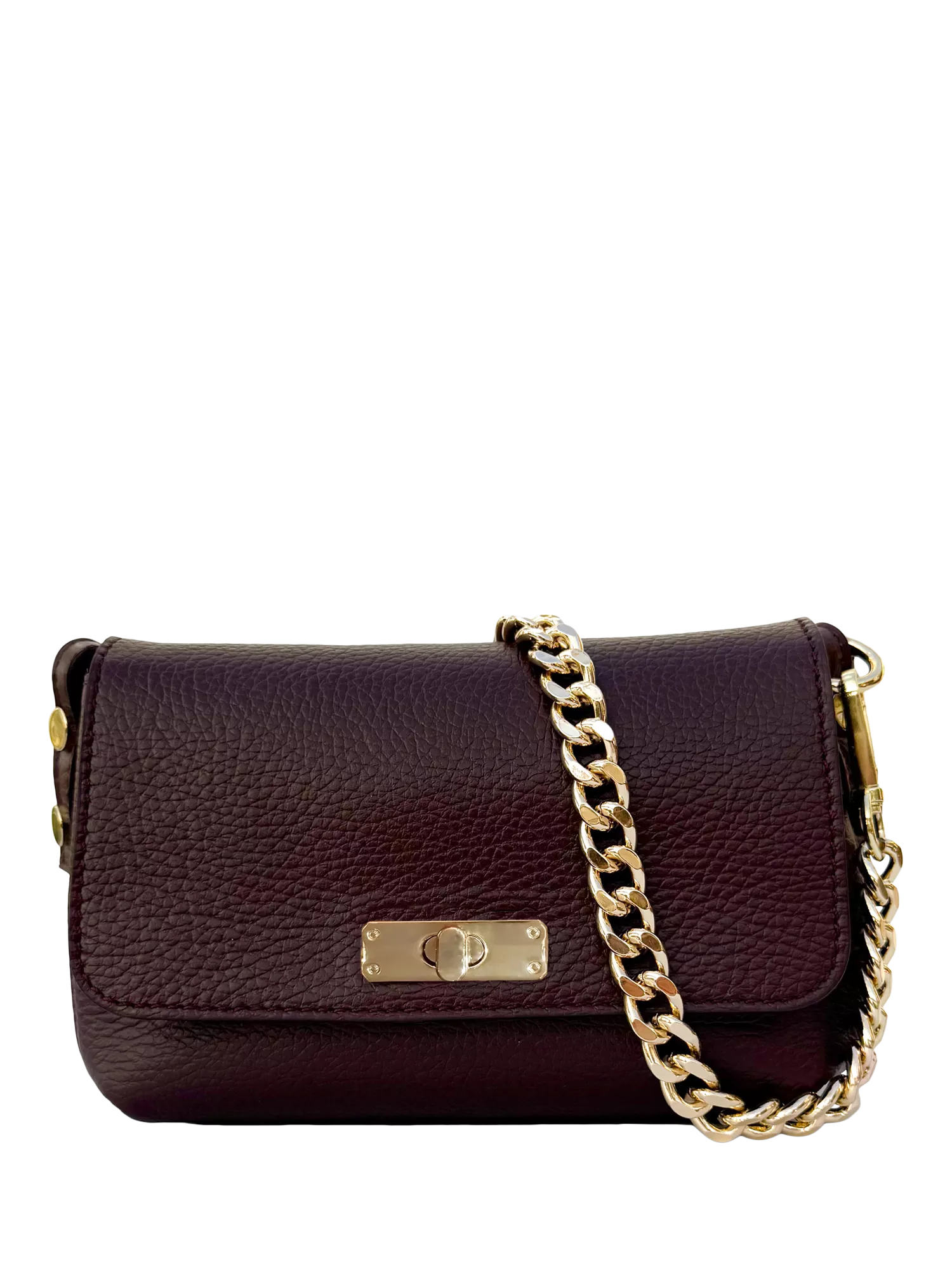 Apatchy London Maisie Mini Leather Crossbody Bag with Slim Flat Crossbody Strap