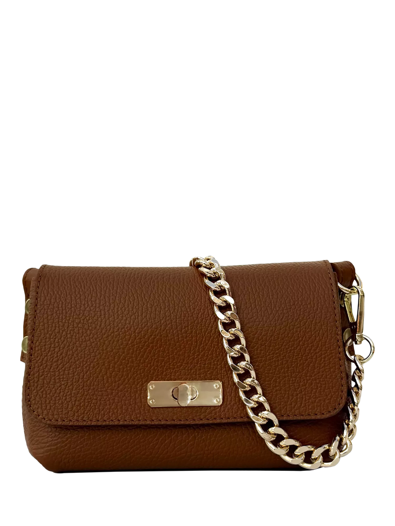 Apatchy London Maisie Mini Leather Crossbody Bag with Slim Flat Crossbody Strap
