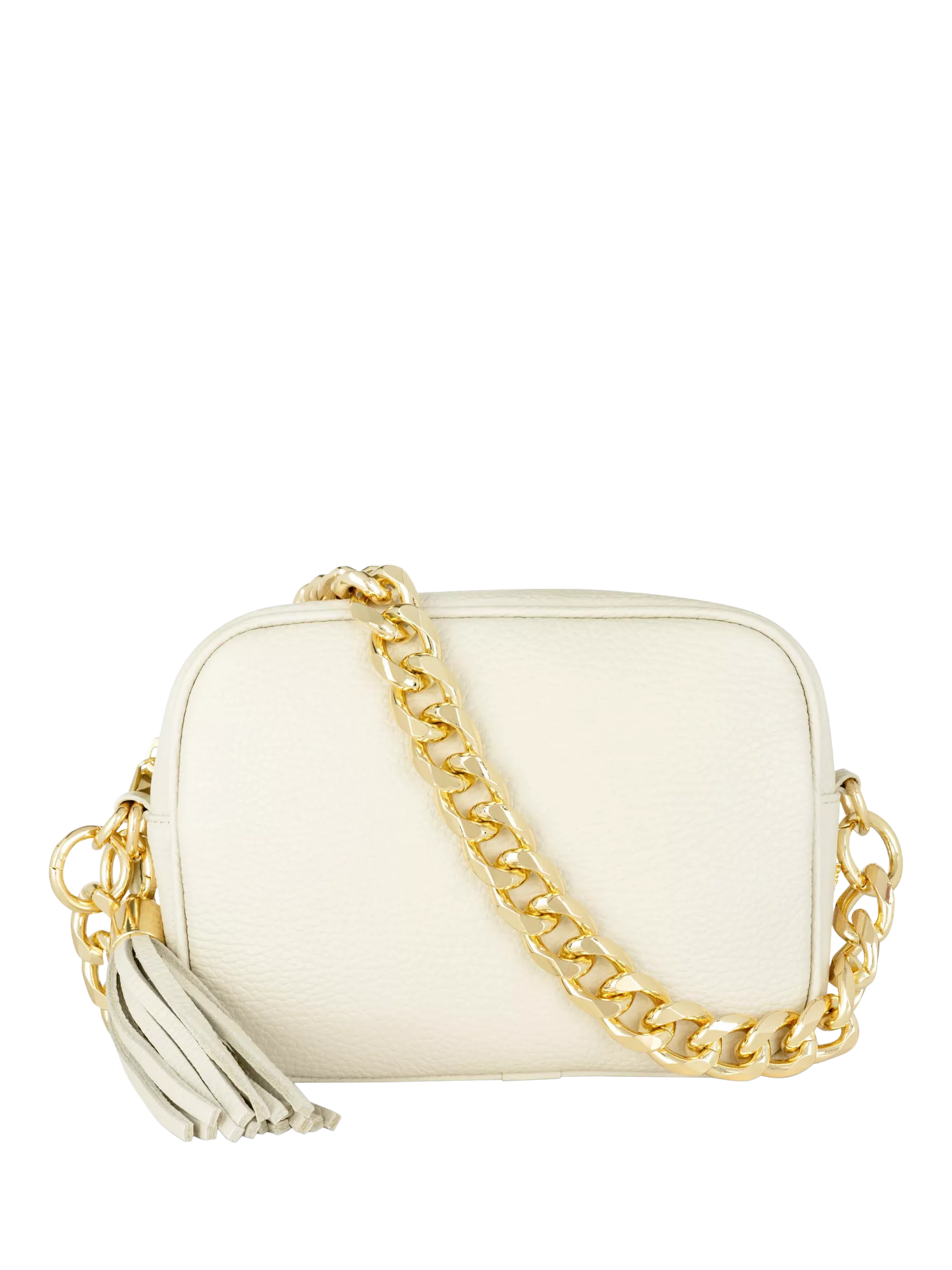Apatchy London leather camera bag with chain strap (British brand)