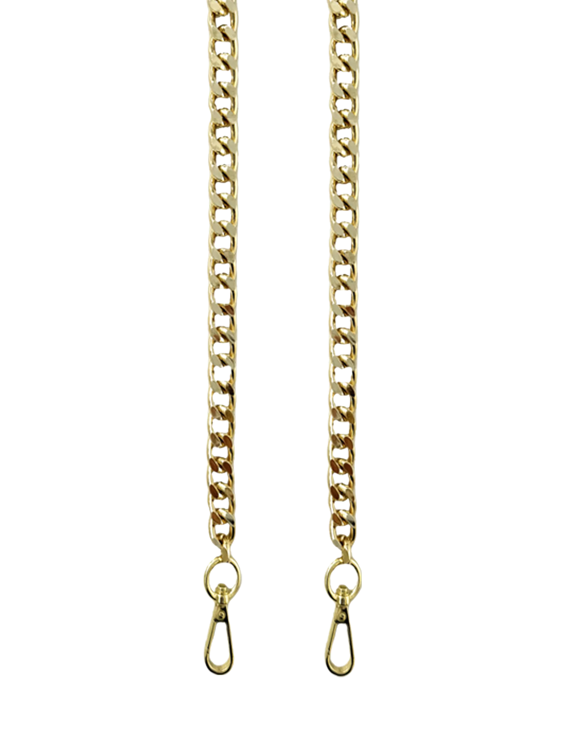 Apatchy London slim flat shoulder chain strap gold (British brand)