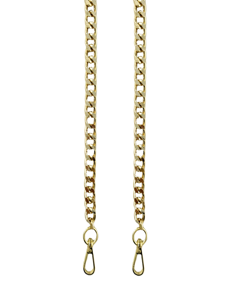 Apatchy London slim flat shoulder chain strap gold (British brand)