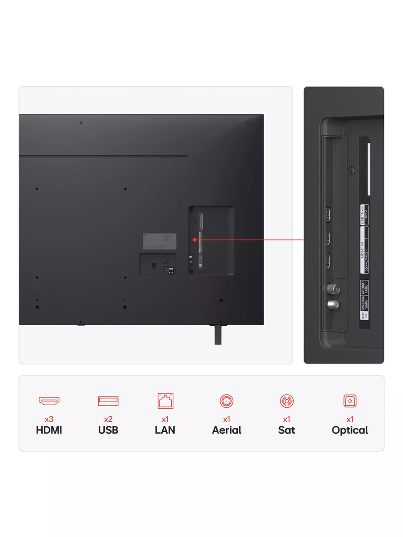 LG NANO80A 55 inch NanoCell 4K TV, imported from the UK