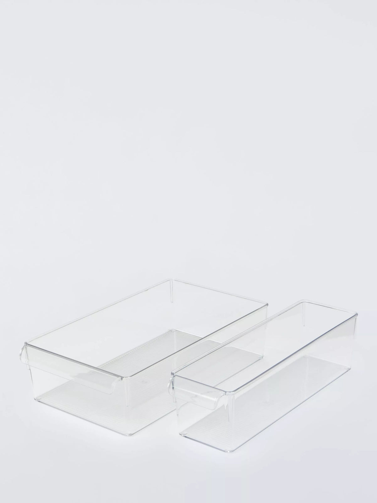 John Lewis fridge organiser set of 2 clear plastic - British product