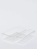 John Lewis fridge organiser set of 2 clear plastic - British product