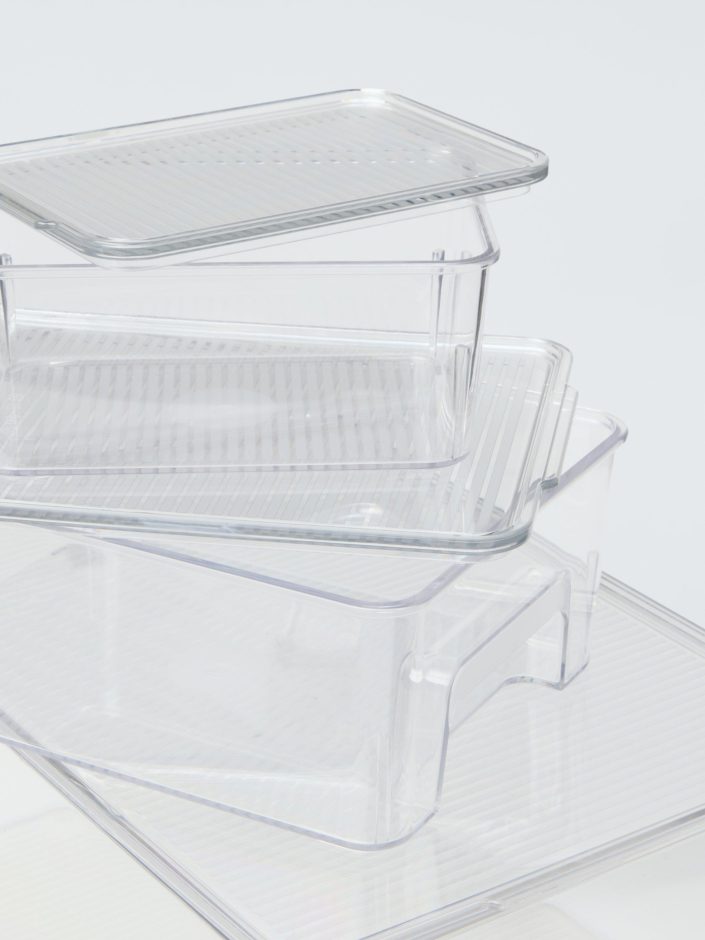 John Lewis clear fridge organiser set of 4, imported from the UK
