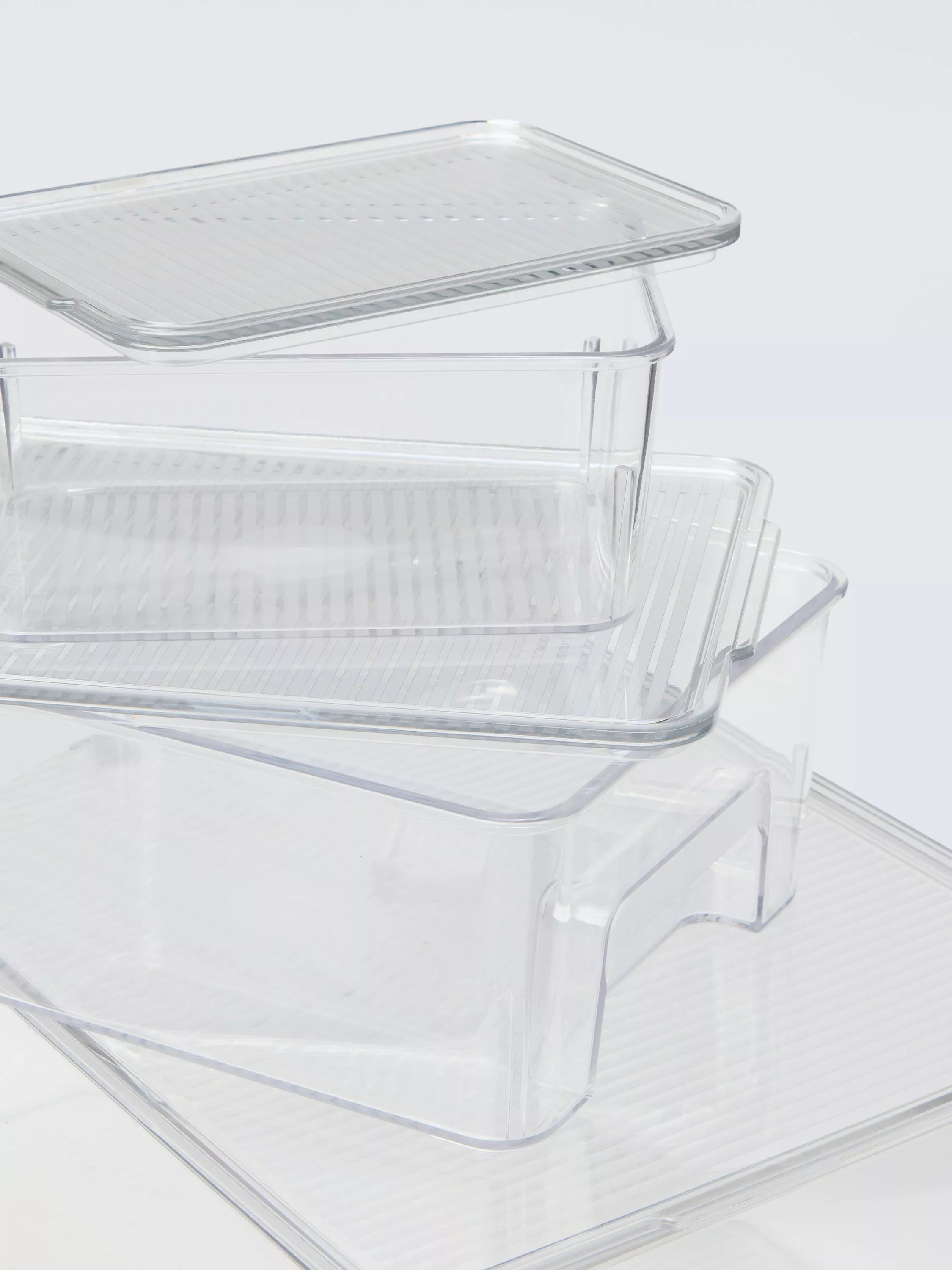 John Lewis clear fridge organiser set of 4, imported from the UK