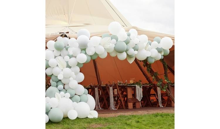 Ginger Ray White And Sage Balloon Arch GOODS Argos