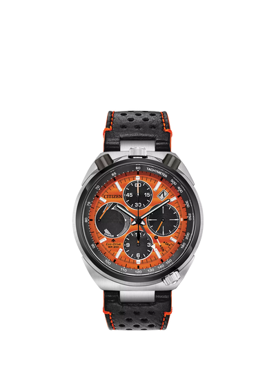 John Lewis Citizen Men's Limited Edition Promaster Bullhead Racing Chronograph Watch Orange- Buy online at McGrocer