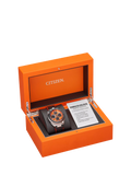 Citizen Bullhead racing chronograph watch with orange dial, UK version