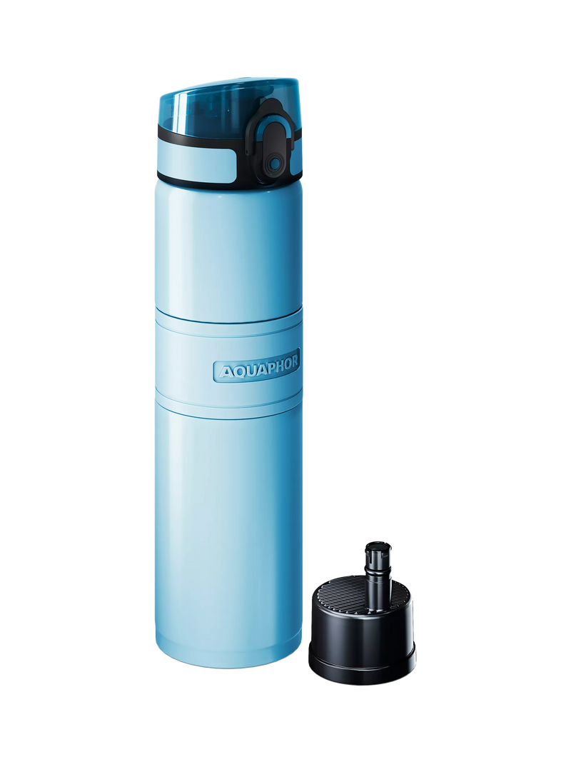 Aquaphor City Cool Stainless Steel Filter Water Bottle, 500ml