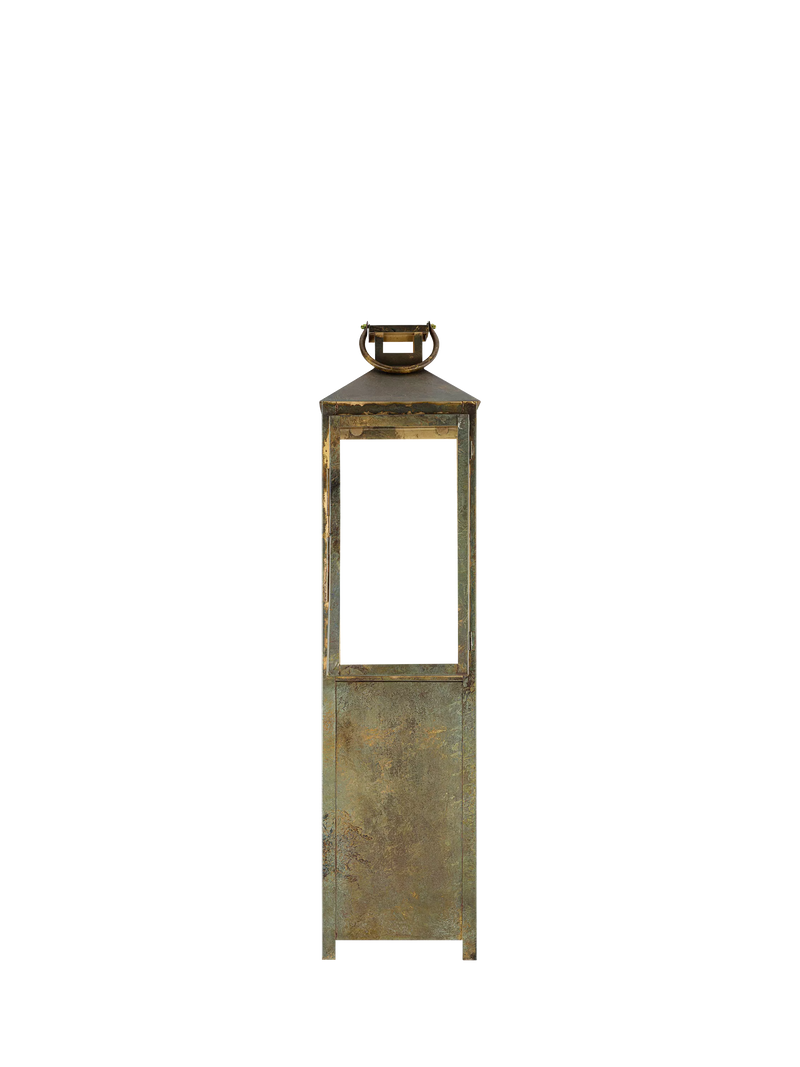 nkuku Asharu Lantern candle holder metallic, UK version