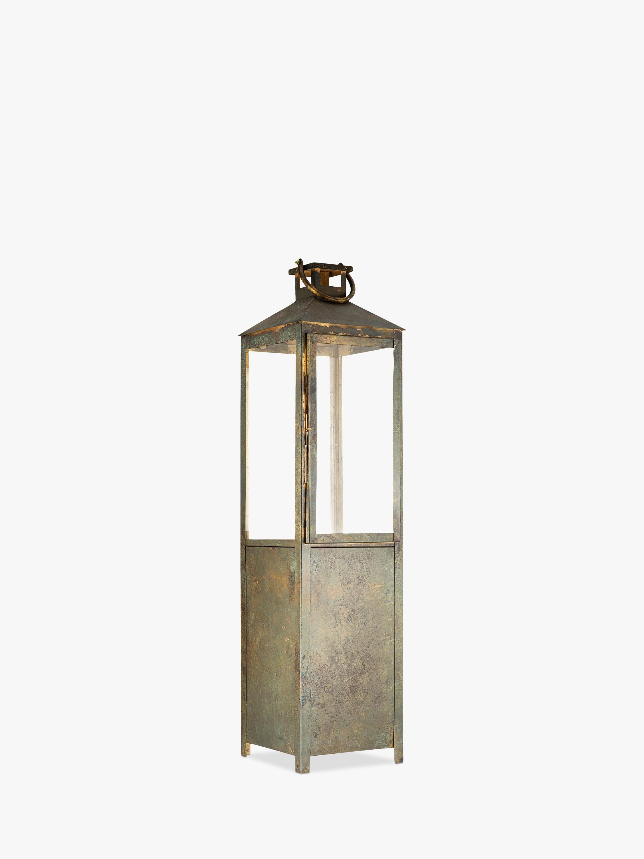 nkuku Asharu Lantern candle holder metallic, UK version