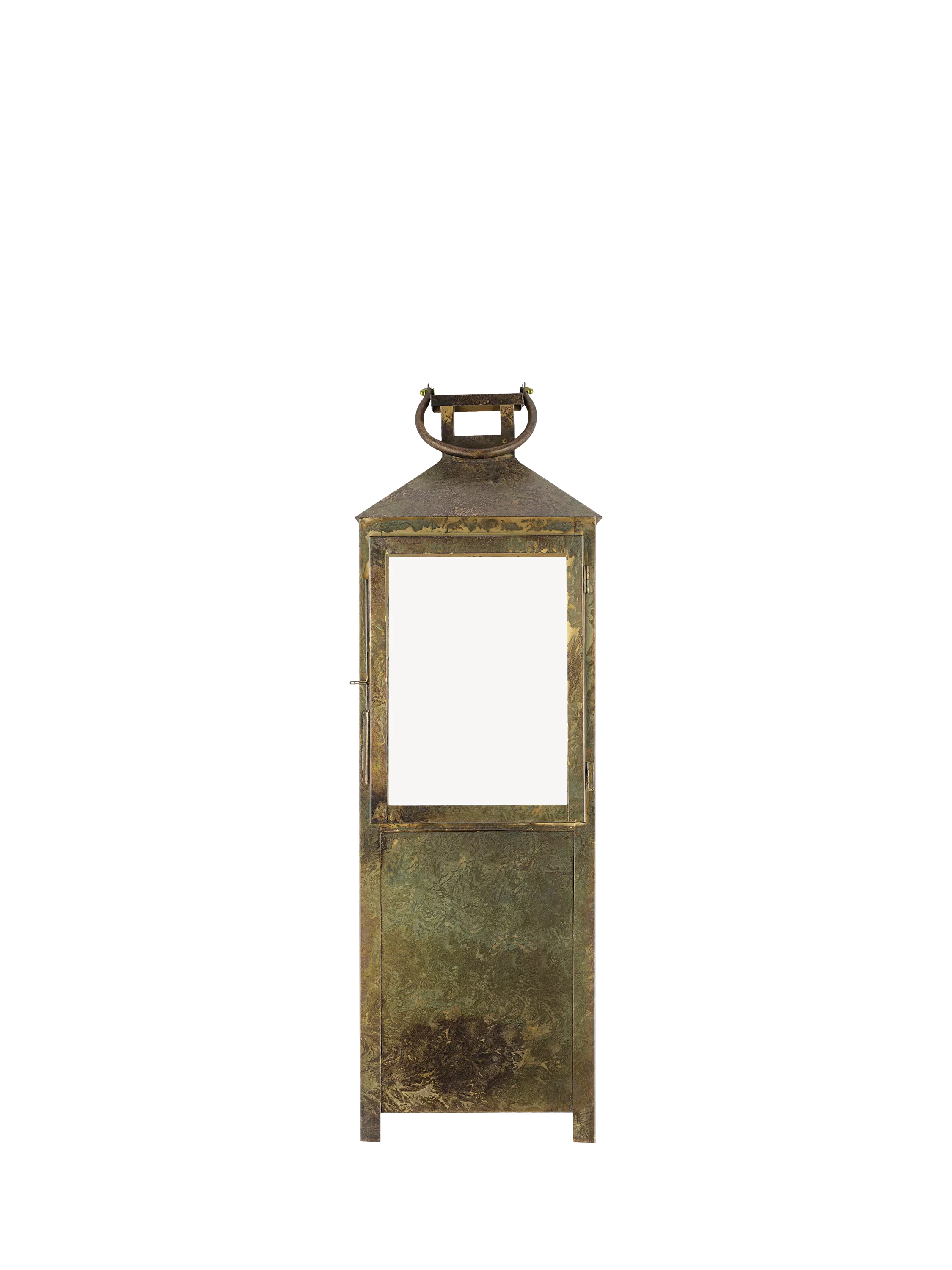 nkuku Asharu Lantern Candle Holder small metallic, imported from the UK