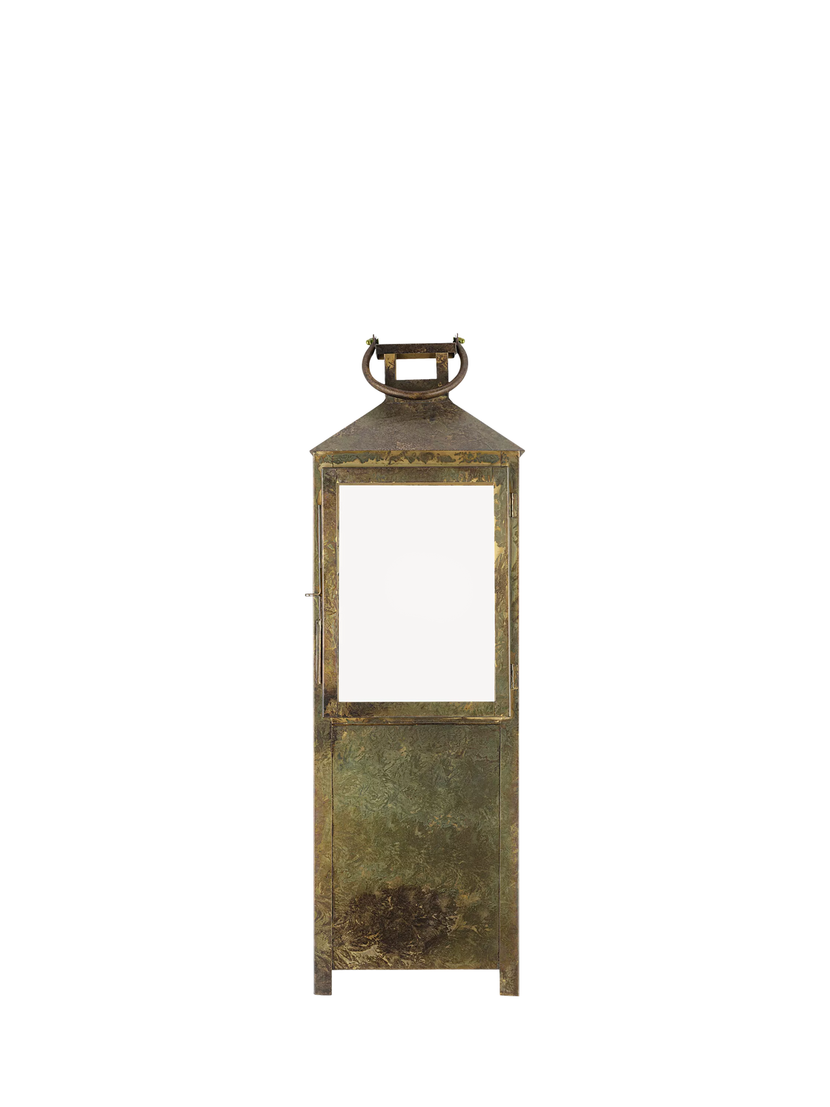 nkuku Asharu Lantern Candle Holder small metallic, imported from the UK