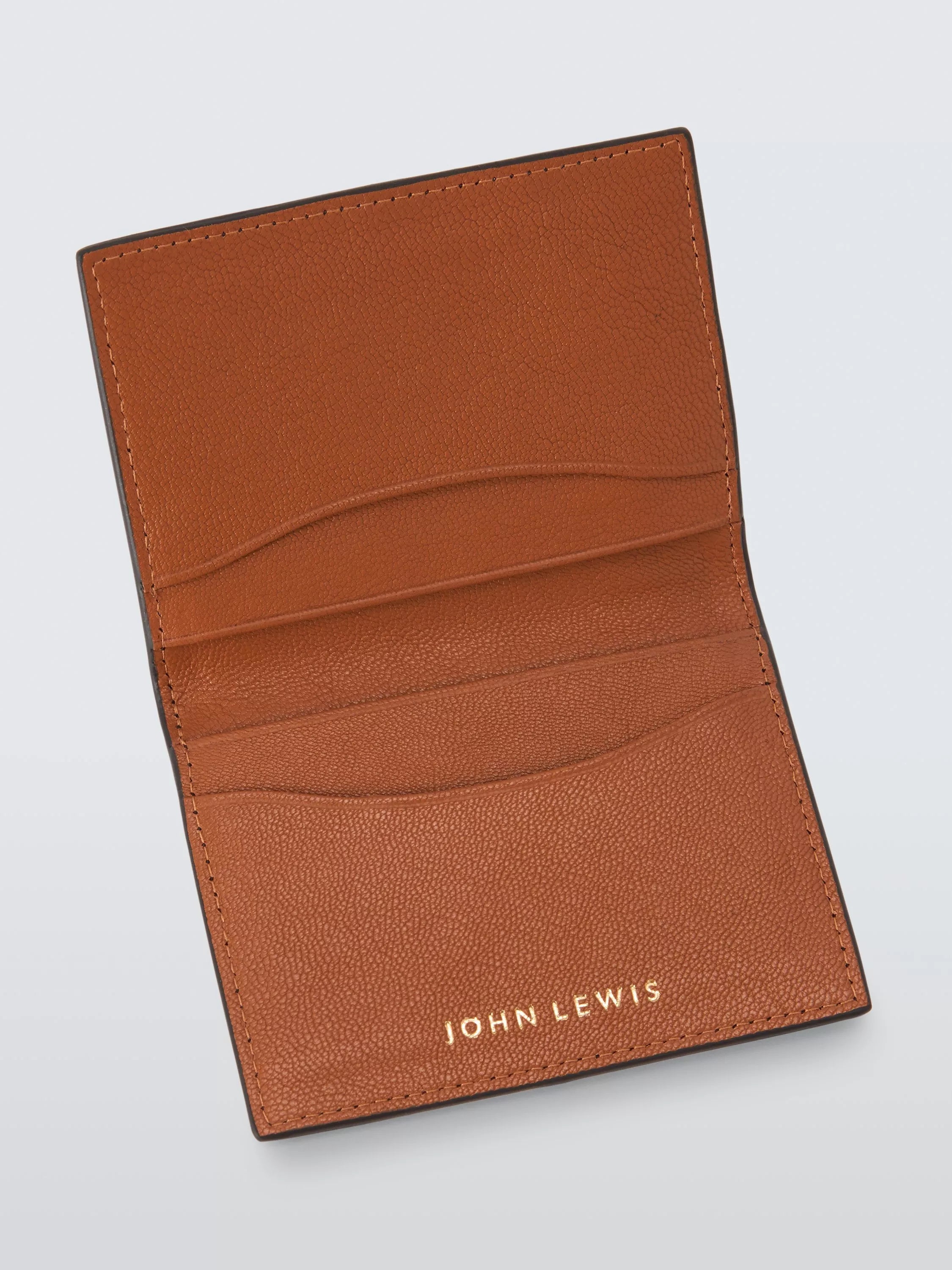 John Lewis leather bifold card holder red (British brand)