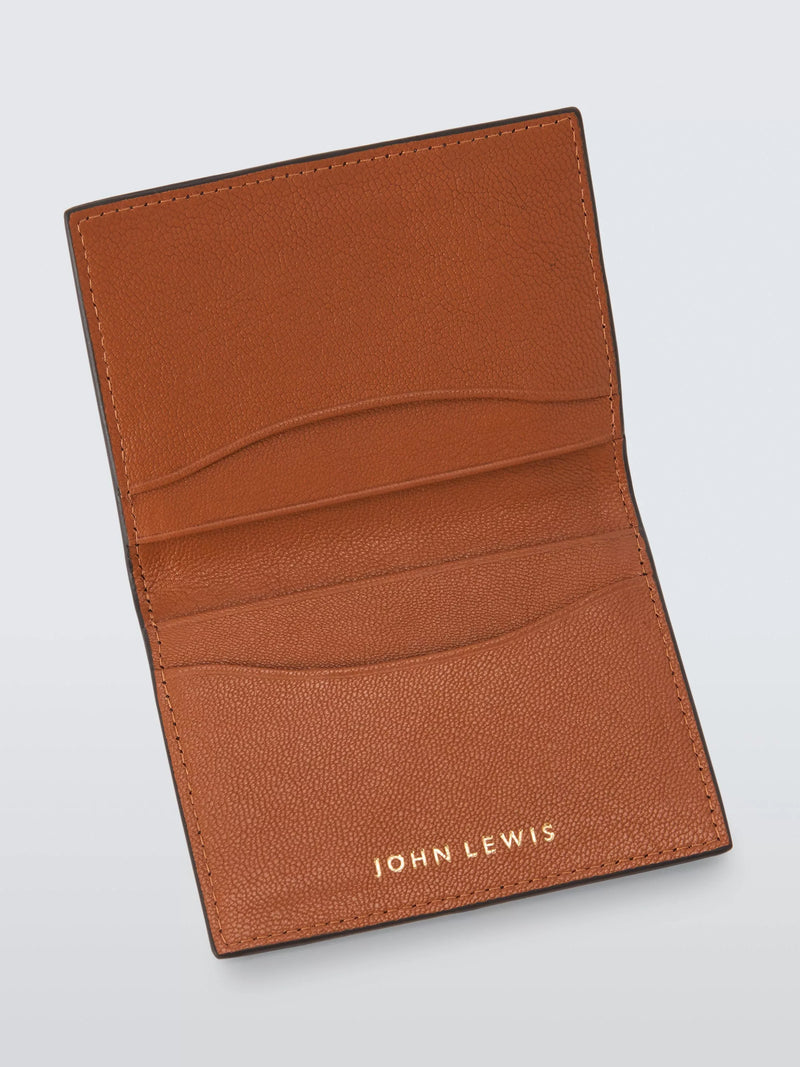 John Lewis leather bifold card holder red (British brand)