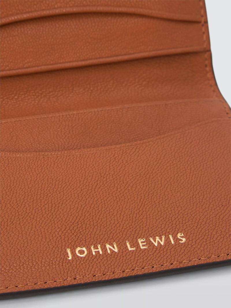 John Lewis leather bifold card holder red (British brand)
